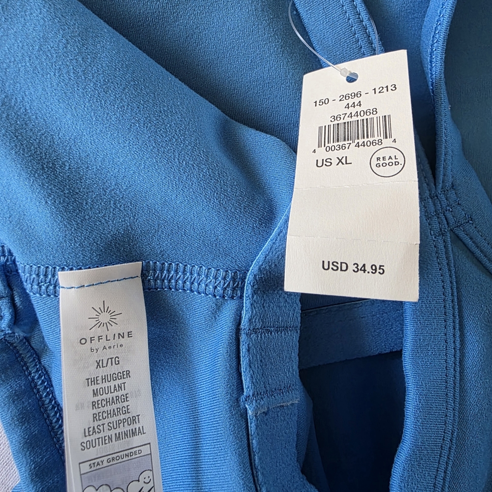 Women's Blue Sports Bra - Picture 5 of 6